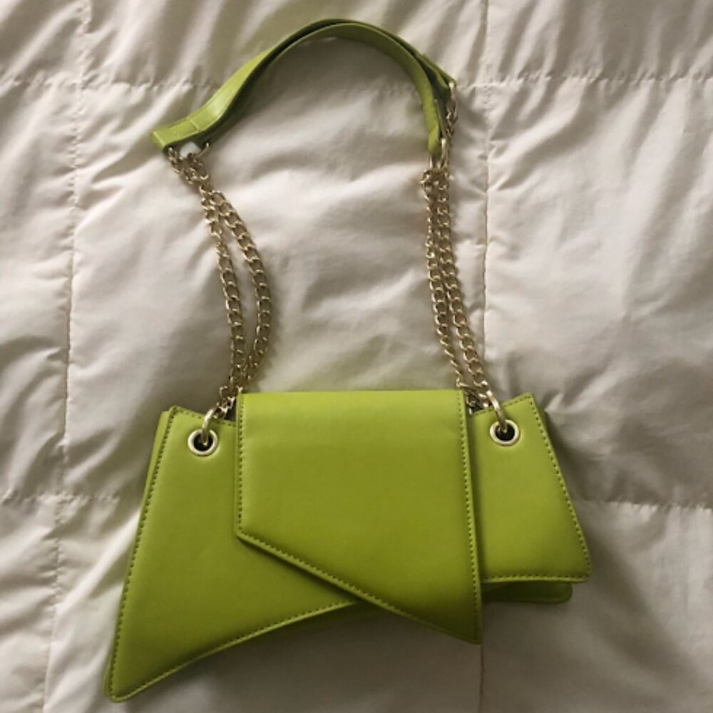 Lemon Lime Yellow Green Mini Bag Chain Shoulder Crossbody Strap